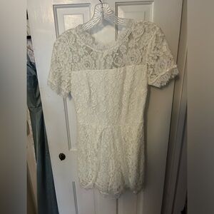 White lace romper